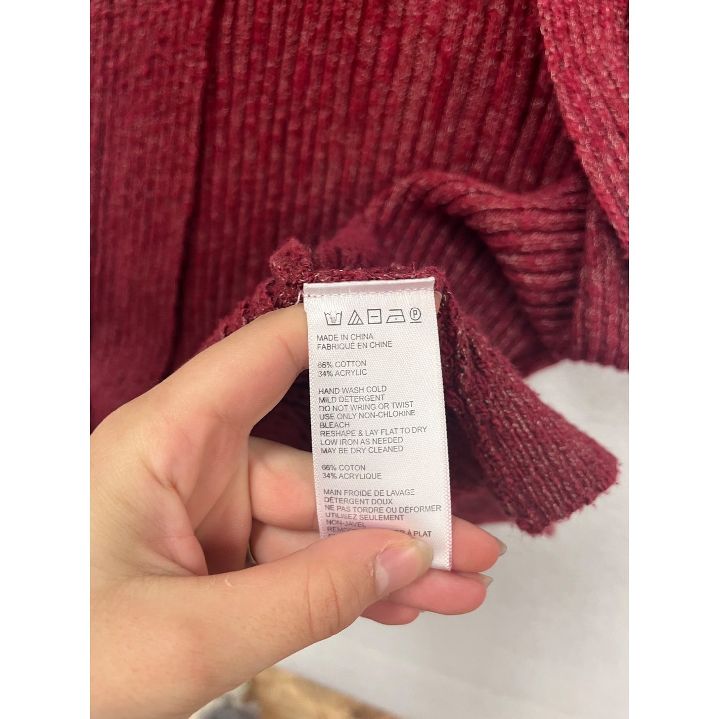 Free People Burgundy Ribbed Longline Cardigan Sweater #672A