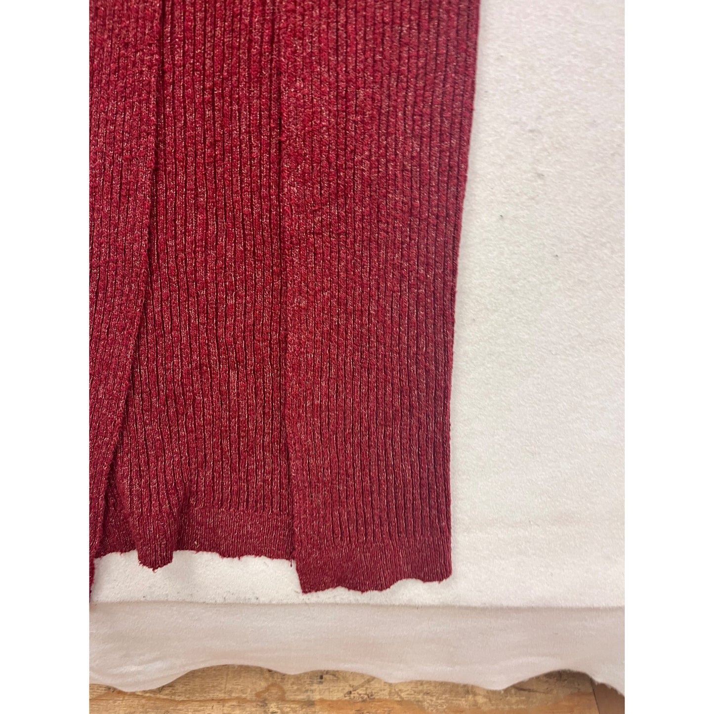 Free People Burgundy Ribbed Longline Cardigan Sweater #672A