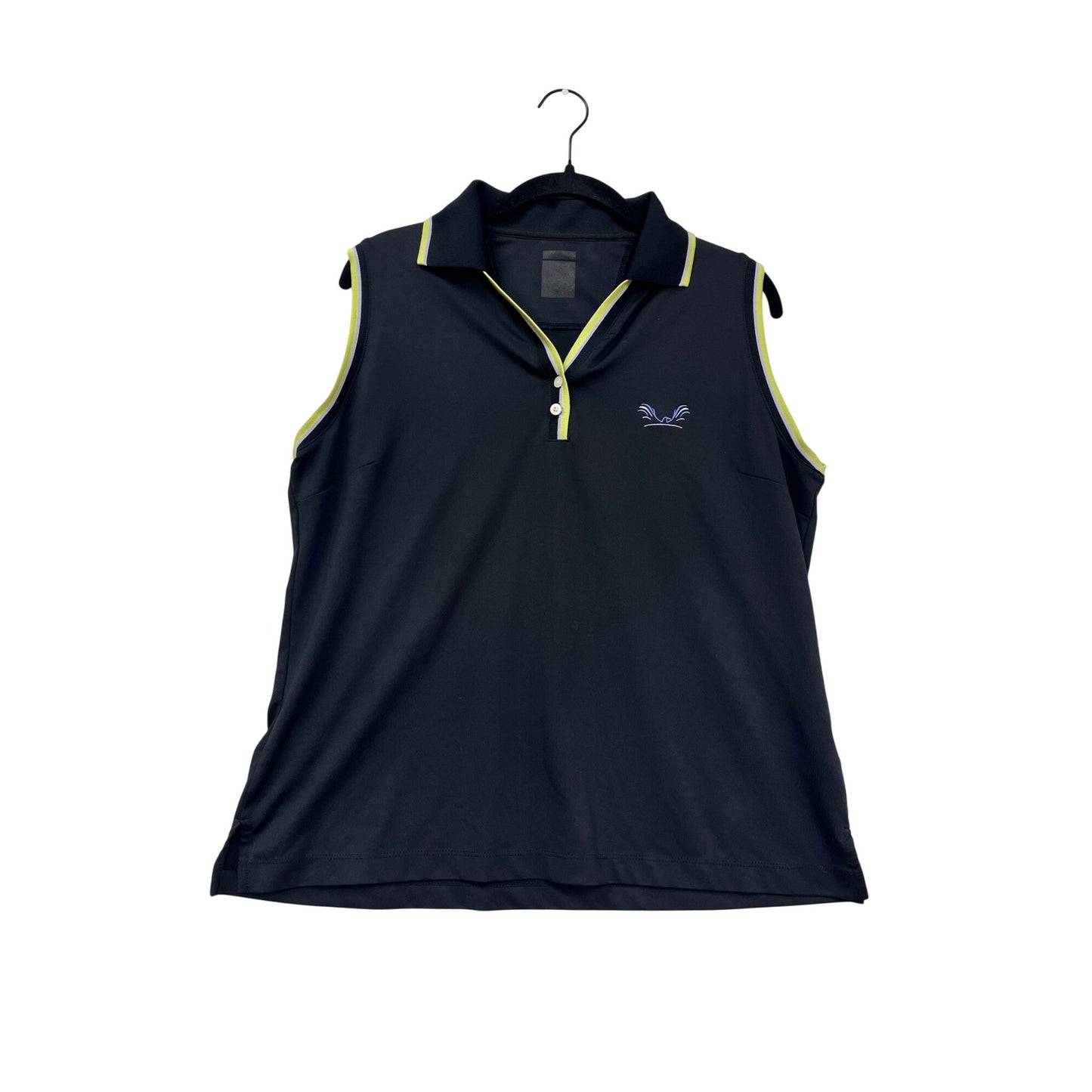 Sleeveless Navy Golf Polo For Active Sportswear #153A