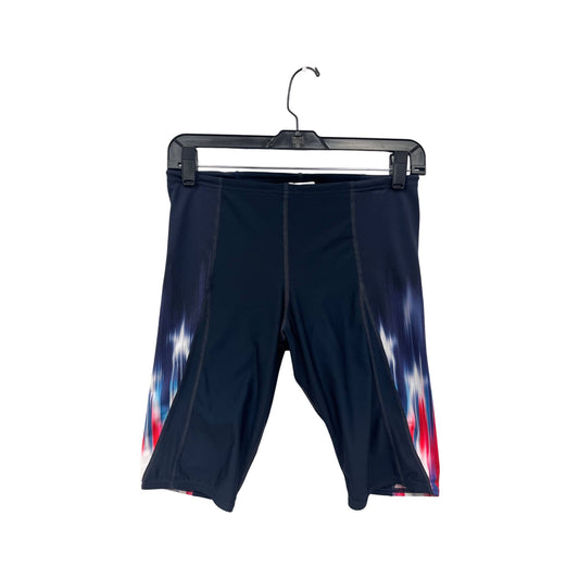 Speedo Mens Swim Jammer Shorts Size 32 Red/Blue Graphic Side Panels #6795