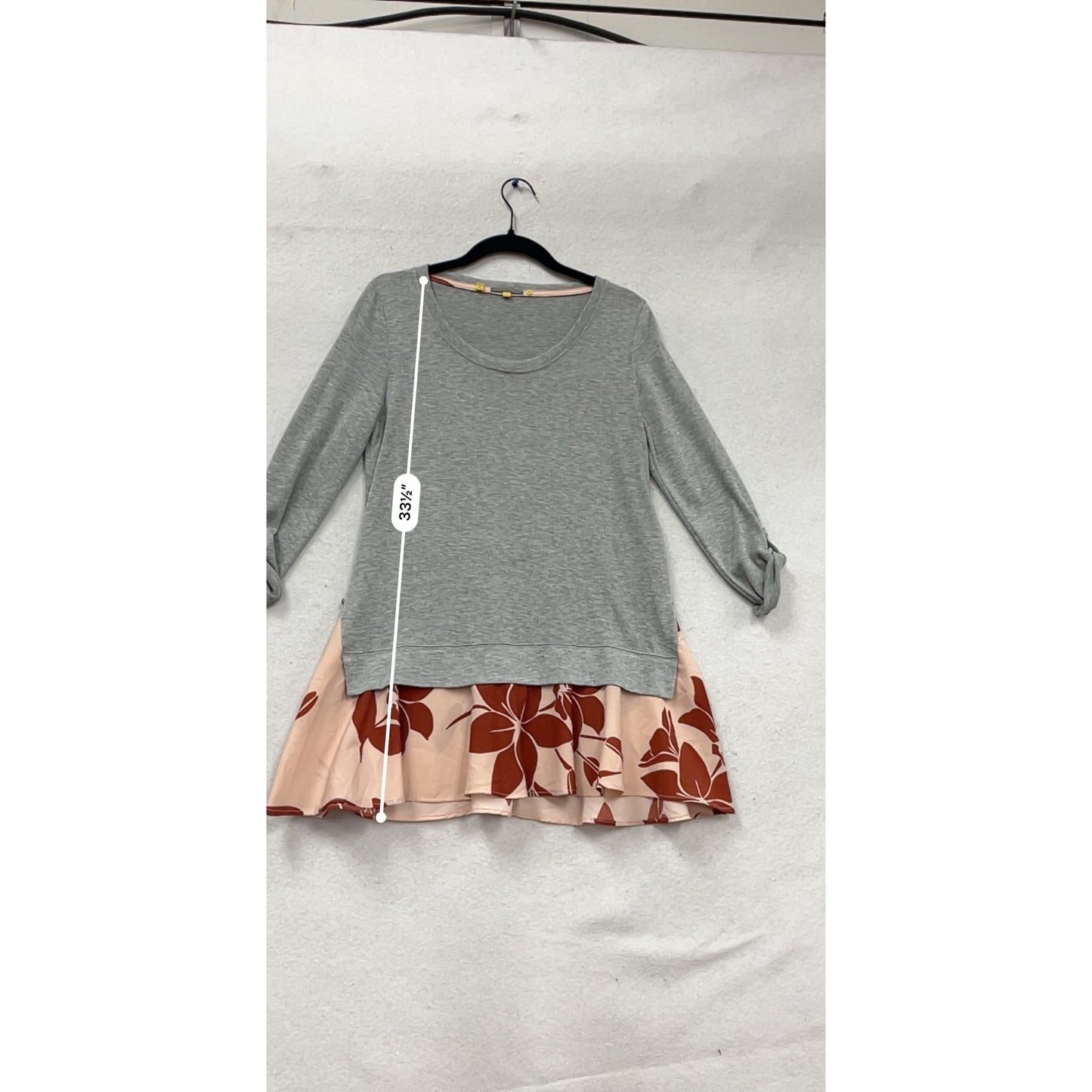 Little Yellow Button Layered Top Size S #750A