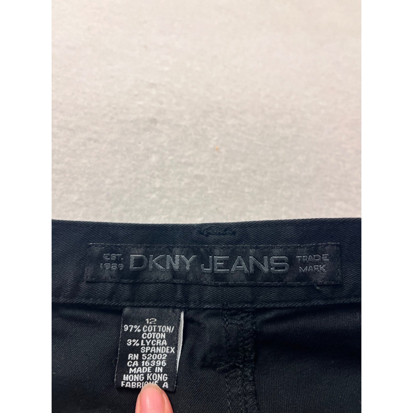 DKNY Jeans Black Mid-Rise Straight Leg Pants Size 12 #860A