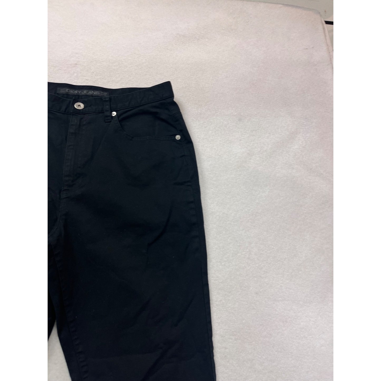 DKNY Jeans Black Mid-Rise Straight Leg Pants Size 12 #860A