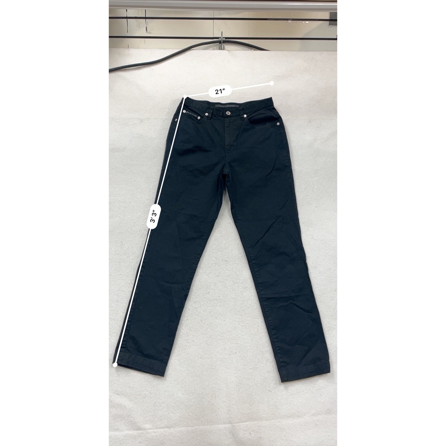 DKNY Jeans Black Mid-Rise Straight Leg Pants Size 12 #860A