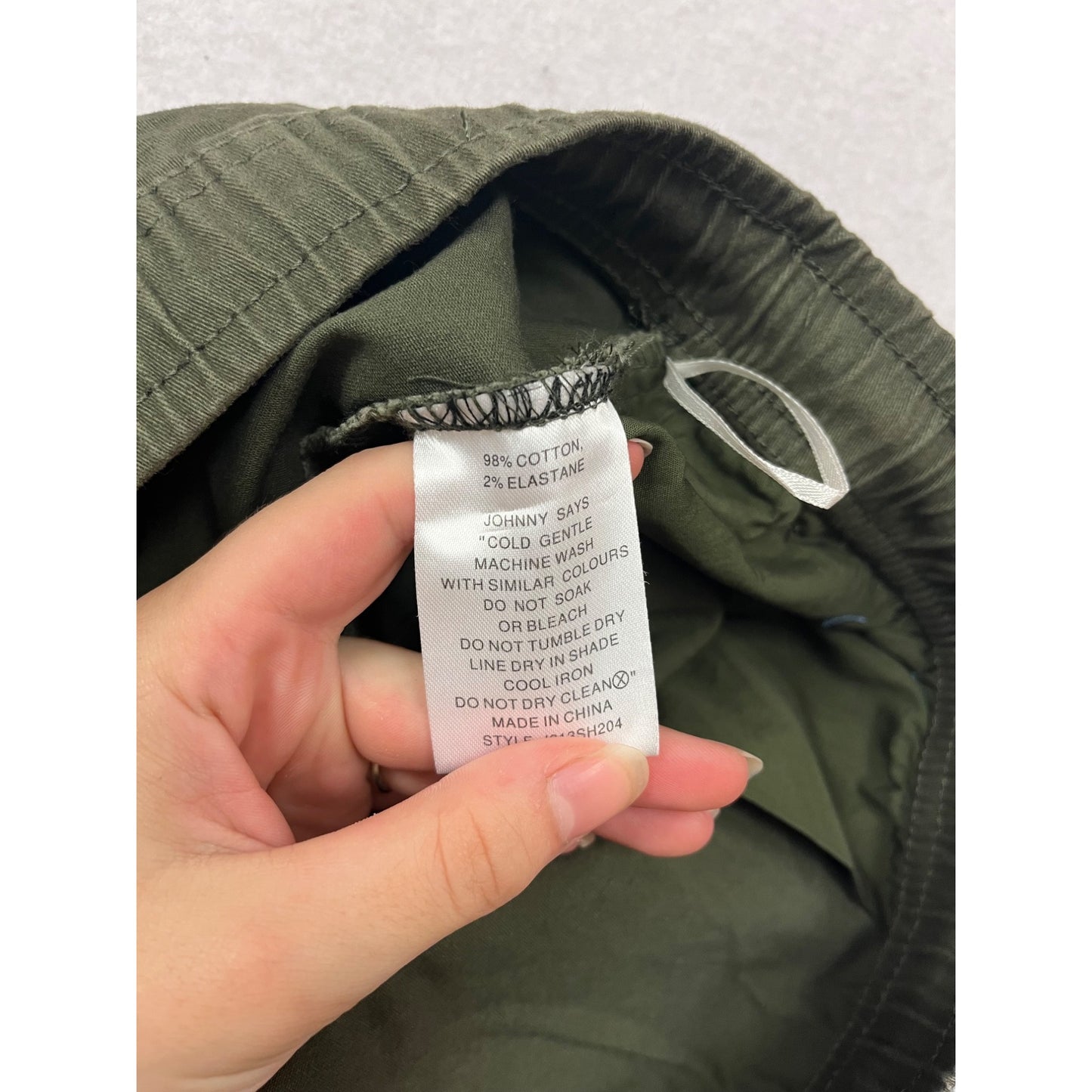 Johnny Bigg Green Elastic Waist Shorts Size XL #712A