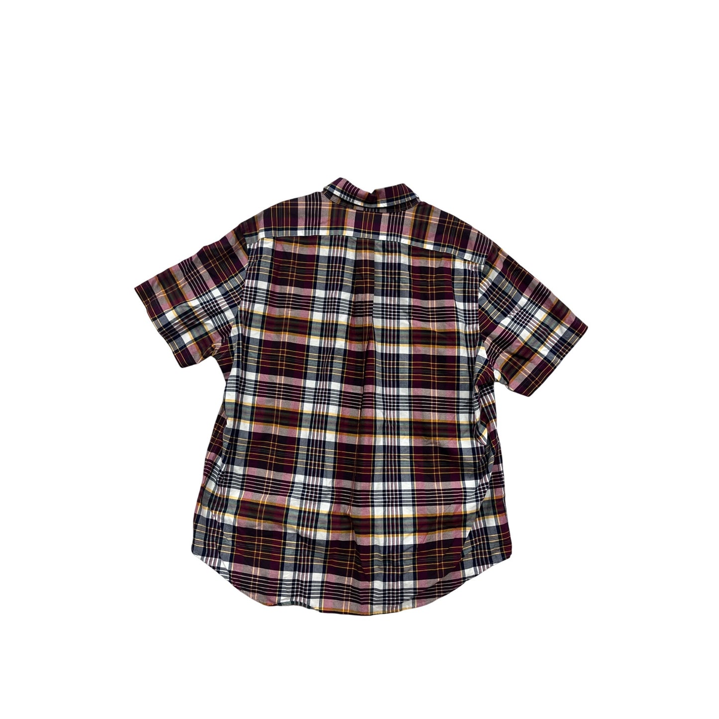 Ralph Lauren Classic Fit Plaid Short Sleeve Shirt XL #597A