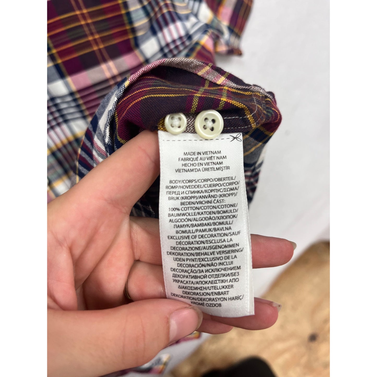 Ralph Lauren Classic Fit Plaid Short Sleeve Shirt XL #597A