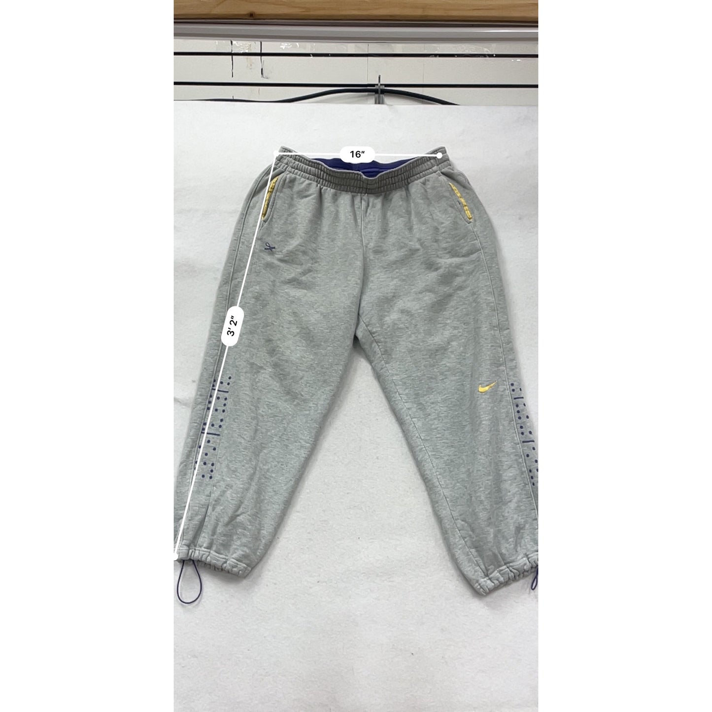 Nike Gray Sweatpants 3XL 100% Cotton With Elastic Waist & Cuffs #368A