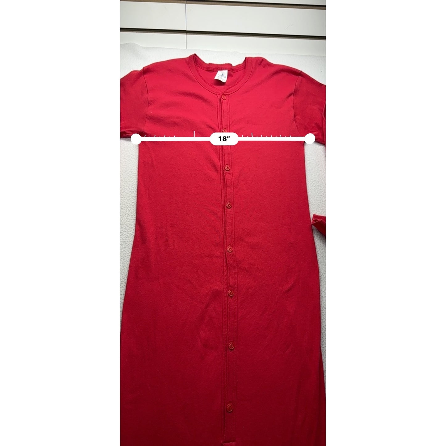 Indera Red Union Suit XLT 100% Cotton Long Underwear Thermal One-Piece #9352