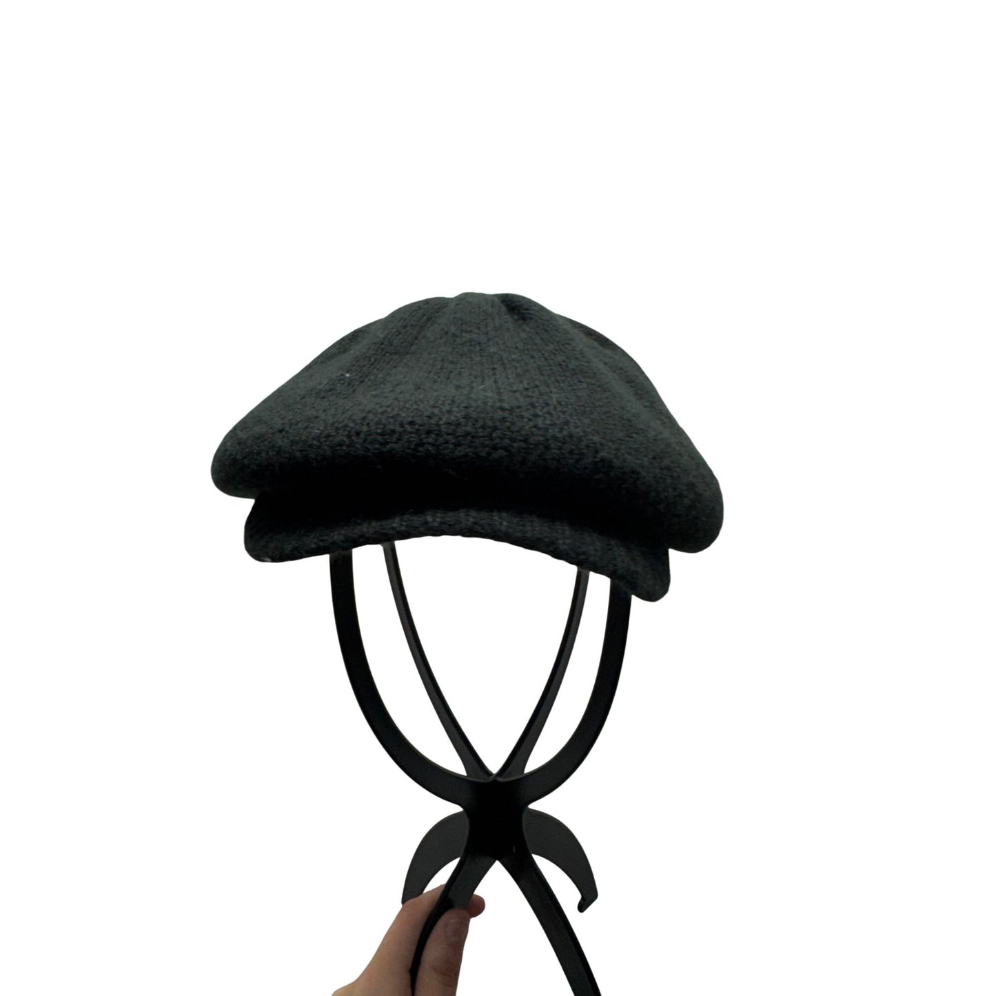Fownes Black Acrylic Newsboy Cap One Size Made In Philippines #9614