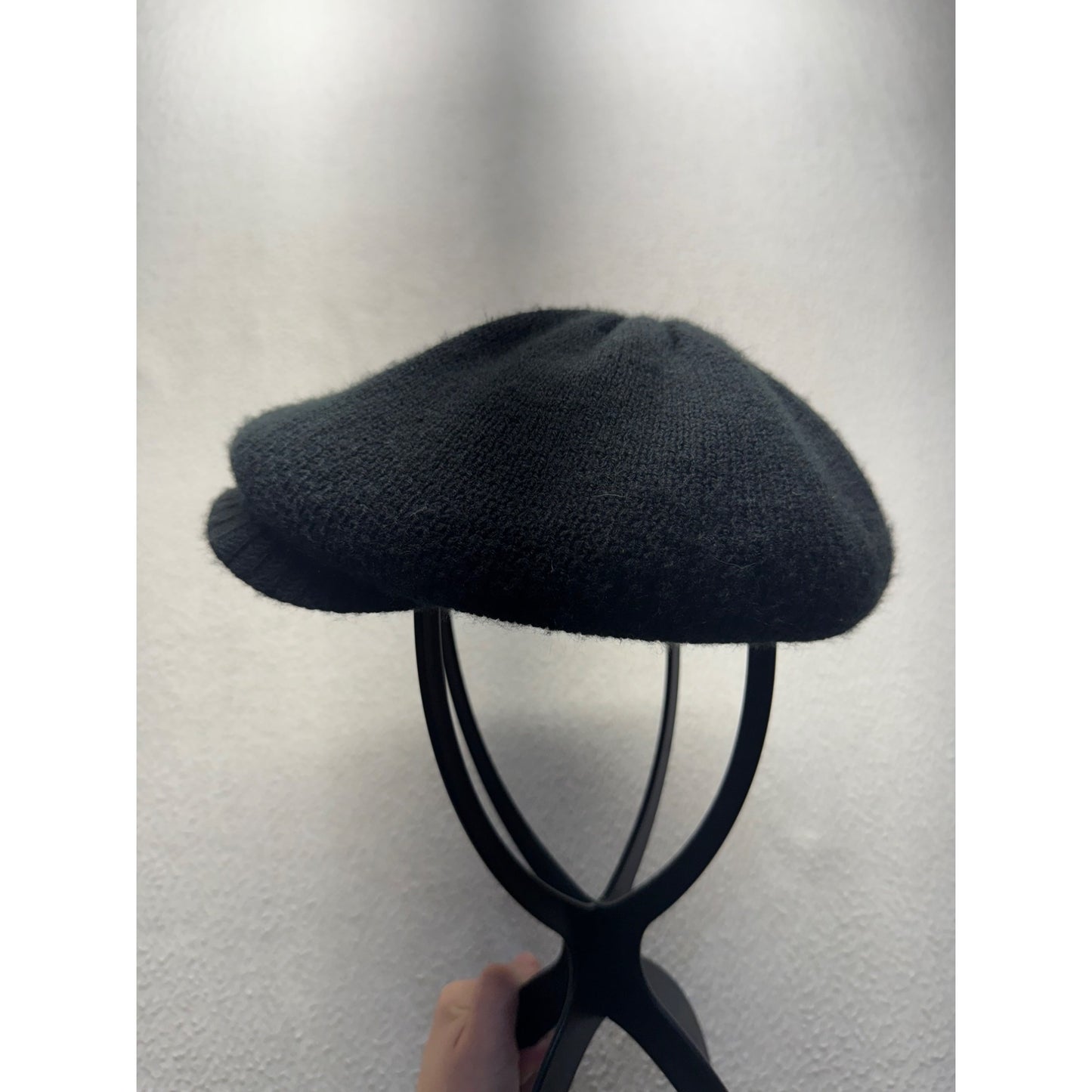 Fownes Black Acrylic Newsboy Cap One Size Made In Philippines #9614