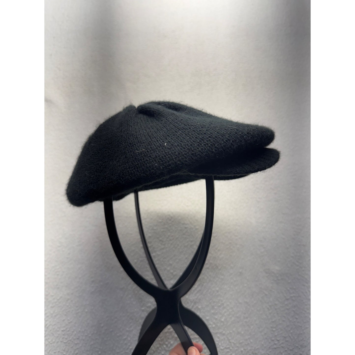 Fownes Black Acrylic Newsboy Cap One Size Made In Philippines #9614