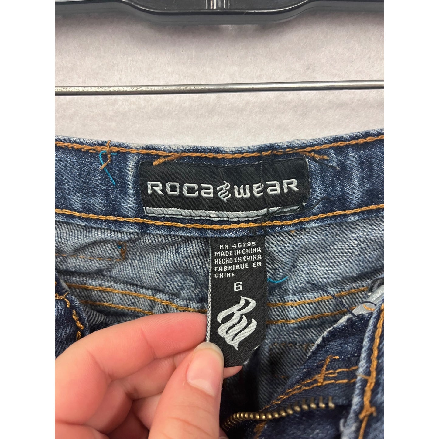 Rocawear Boys Size 6 Y2K Denim Jean Shorts With Embroidered Back Pockets #8006