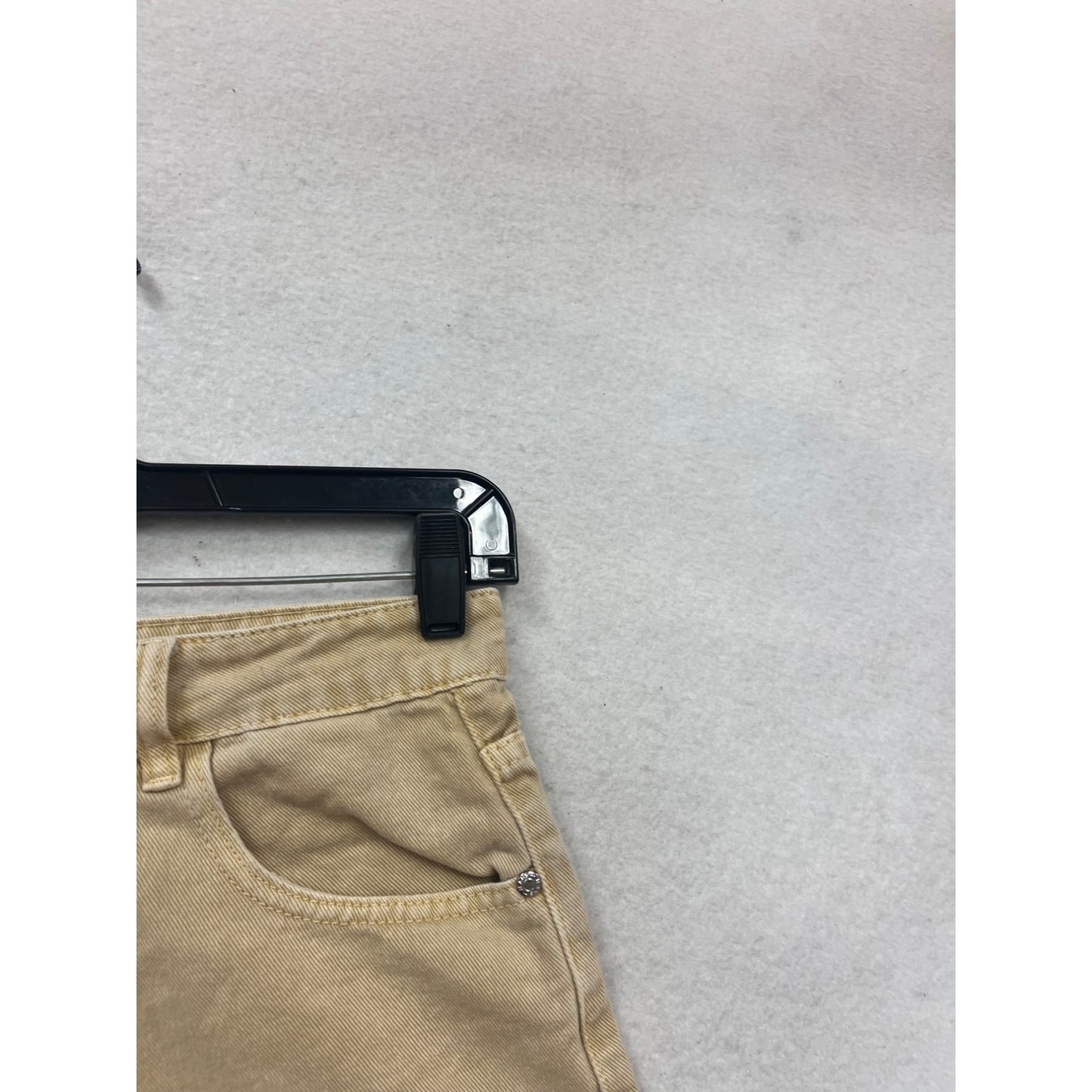 Princess Polly Size 4 High-Waisted Tan Denim Shorts #871A
