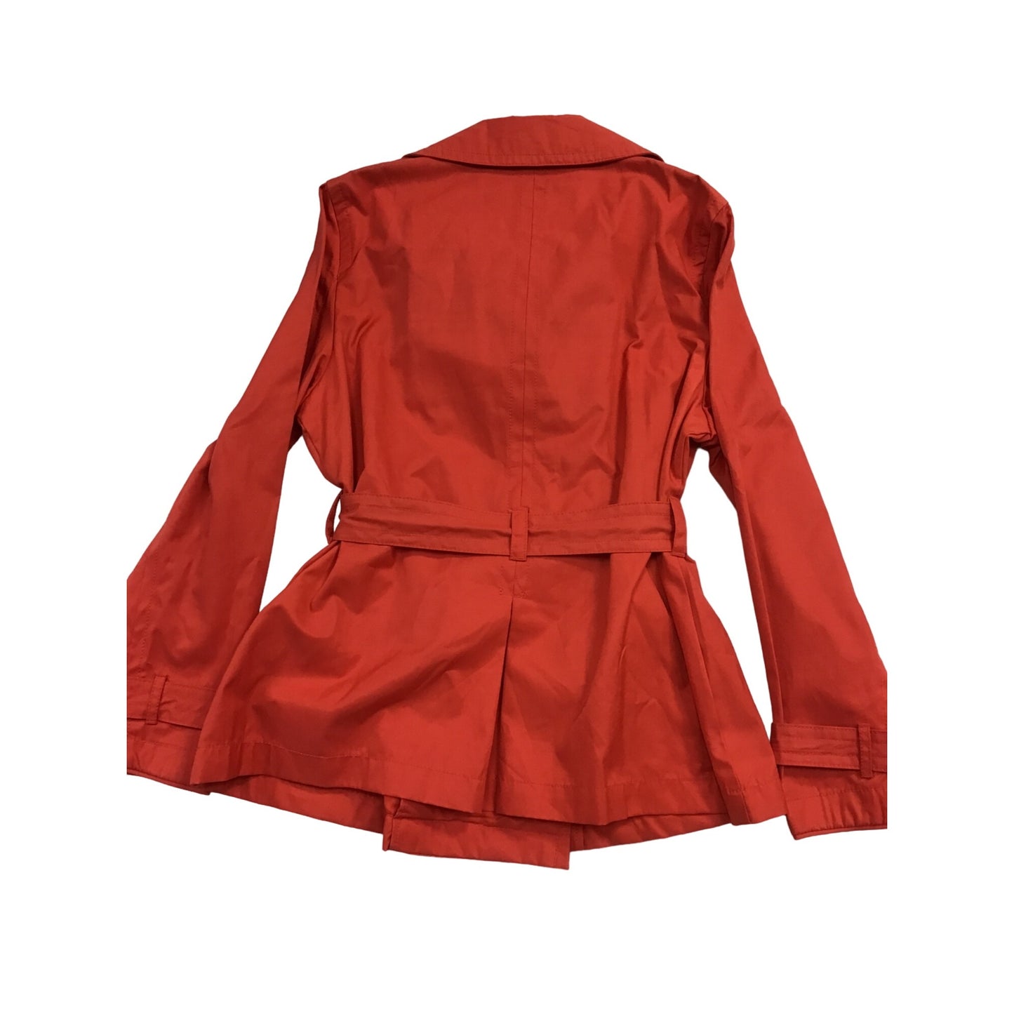 St. Johns Bay Womens Double-Breasted Belted Trench Coat XL Orange #208