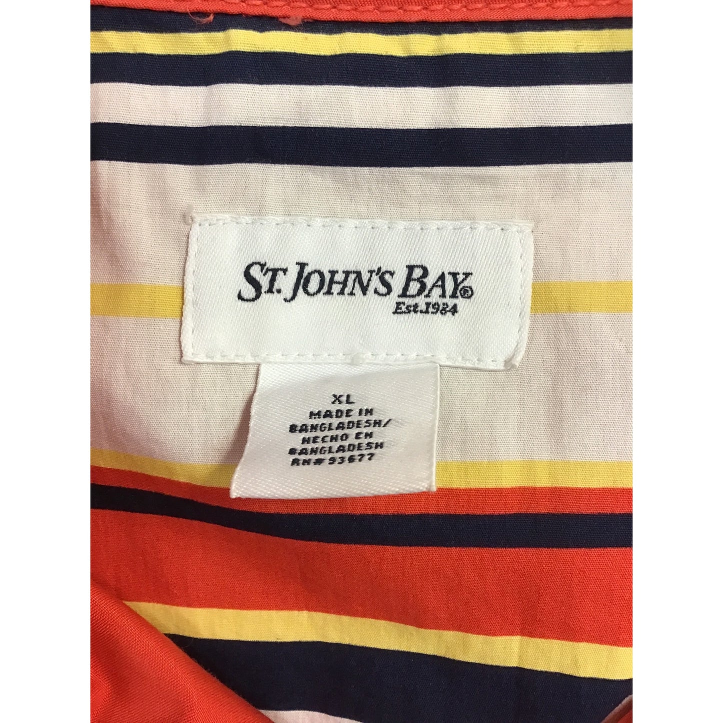 St. Johns Bay Womens Double-Breasted Belted Trench Coat XL Orange #208