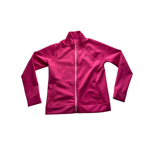 Vineyard Vines Womens Pink Full-Zip Sweatshirt Large #7118