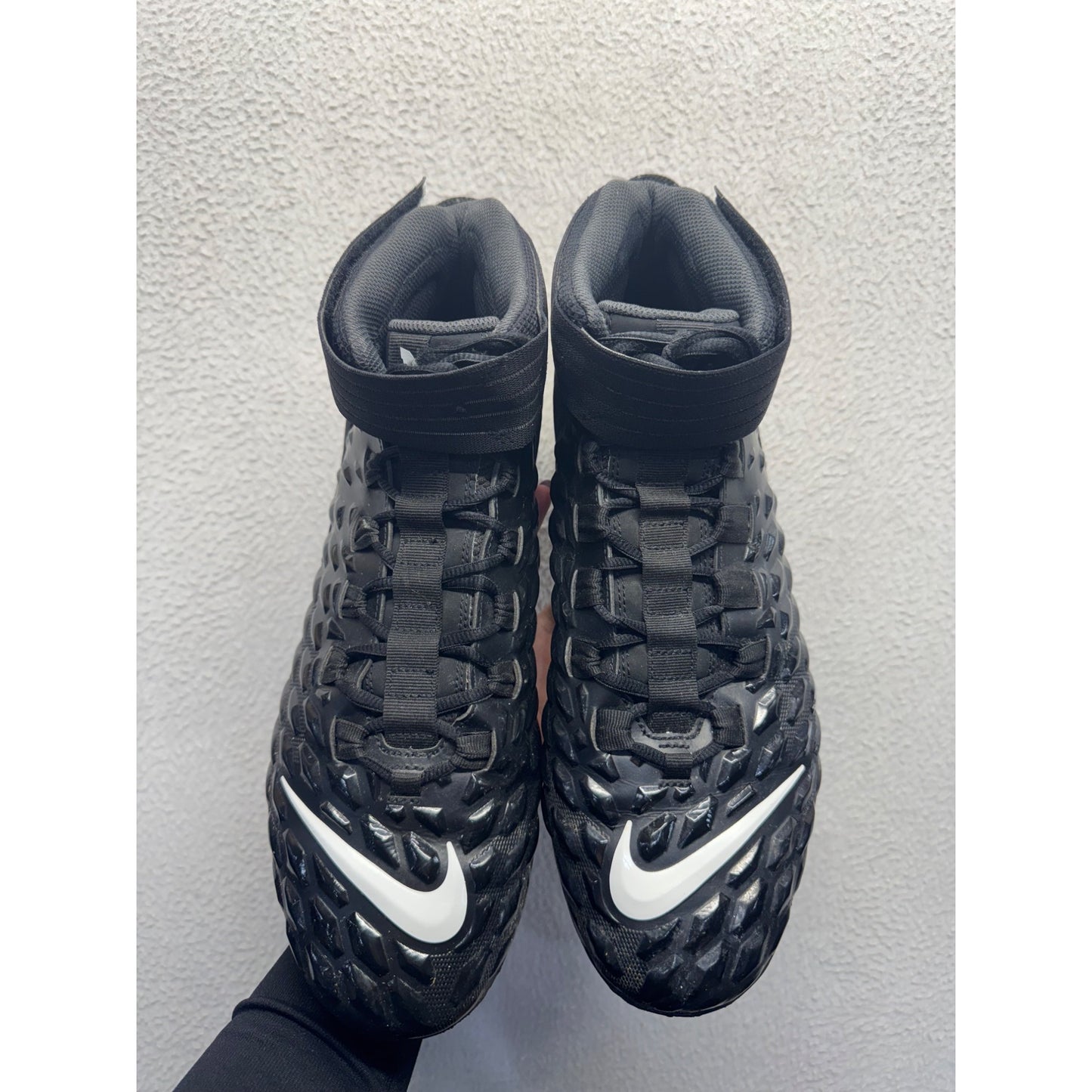 Nike Force Savage Pro 2 Football Cleats Black High Top Molded Cleats #9020