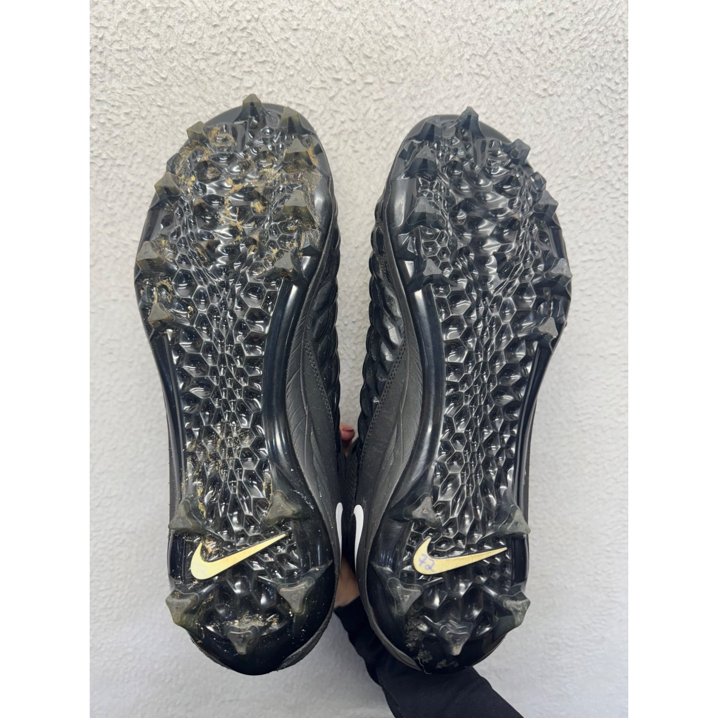Nike Force Savage Pro 2 Football Cleats Black High Top Molded Cleats #9020