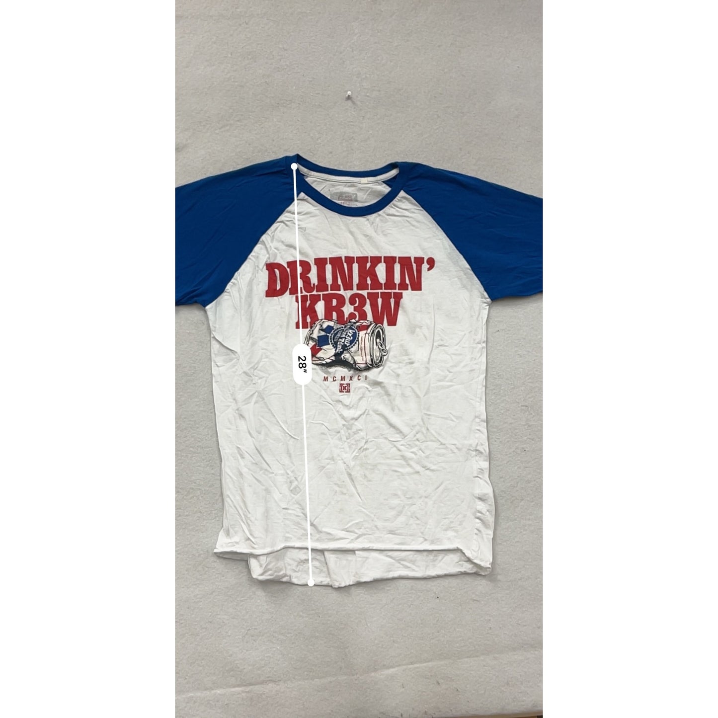 Drinkin KR3W Raglan Graphic Tee #8545