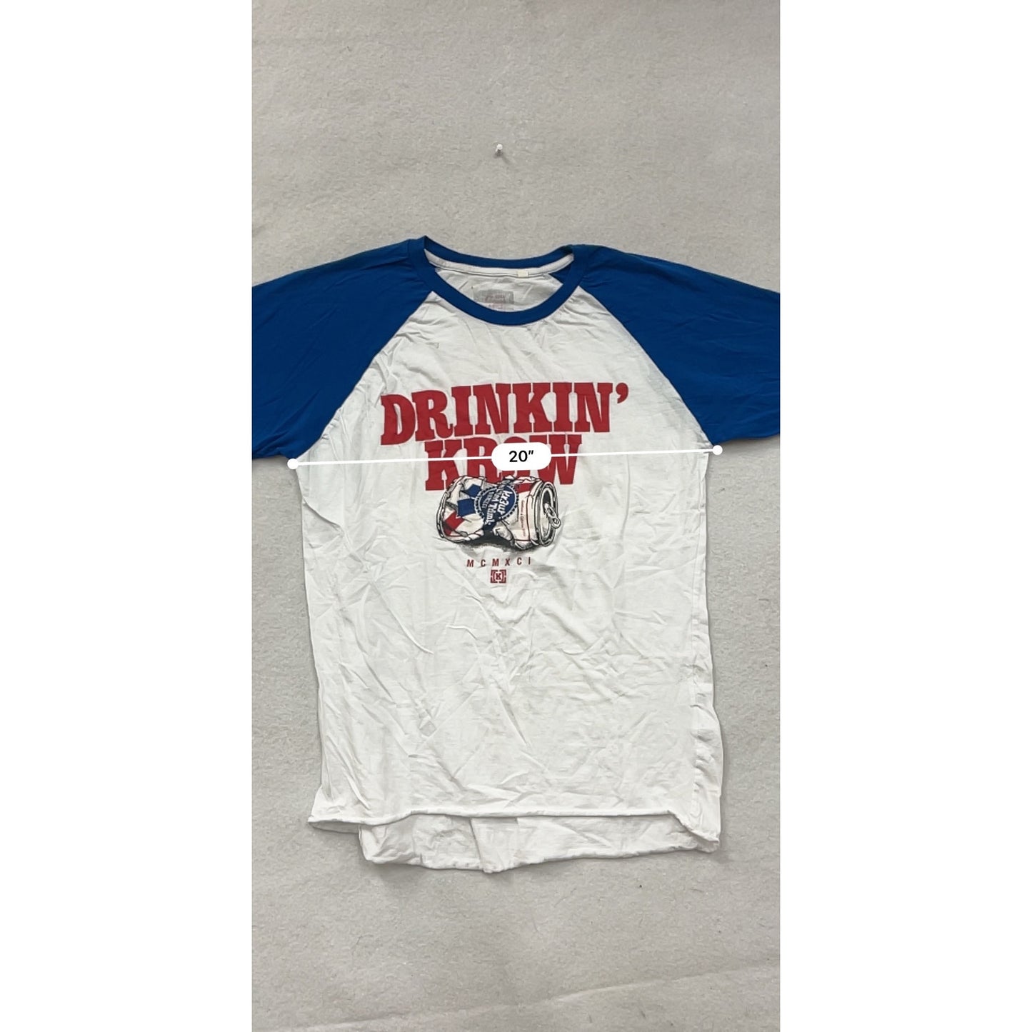 Drinkin KR3W Raglan Graphic Tee #8545