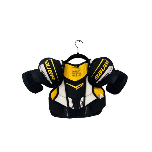 Bauer Supreme 150 Youth Medium Shoulder Pads Hockey Gear Black & Yellow #6324