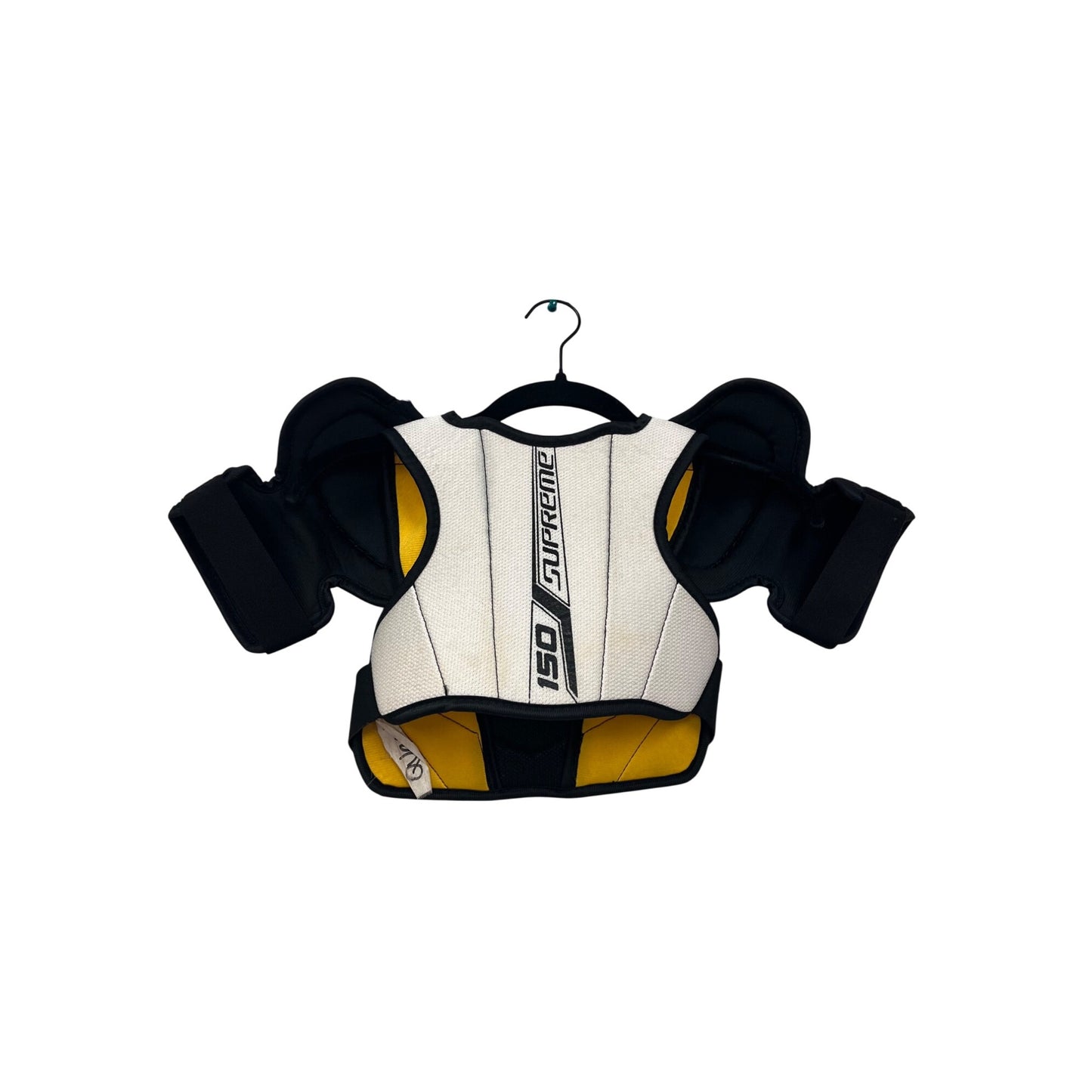 Bauer Supreme 150 Youth Medium Shoulder Pads Hockey Gear Black & Yellow #6324