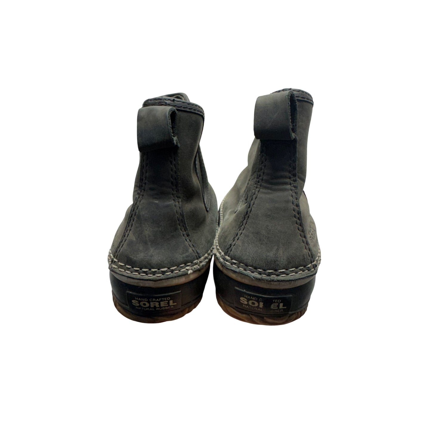 Sorel Waterproof Ankle Duck Boots Black Leather Rubber Sole #142B