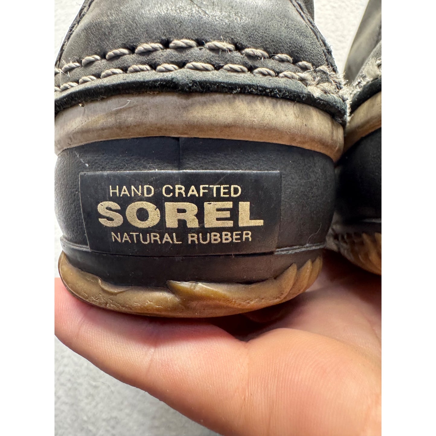 Sorel Waterproof Ankle Duck Boots Black Leather Rubber Sole #142B
