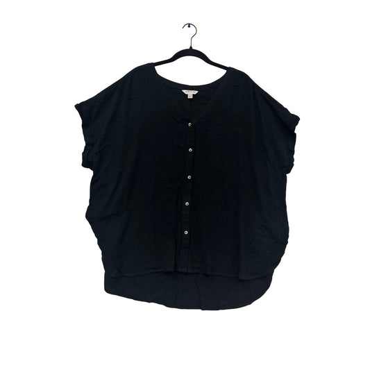 Orvis Black Button-Down Blouse XXL #503A
