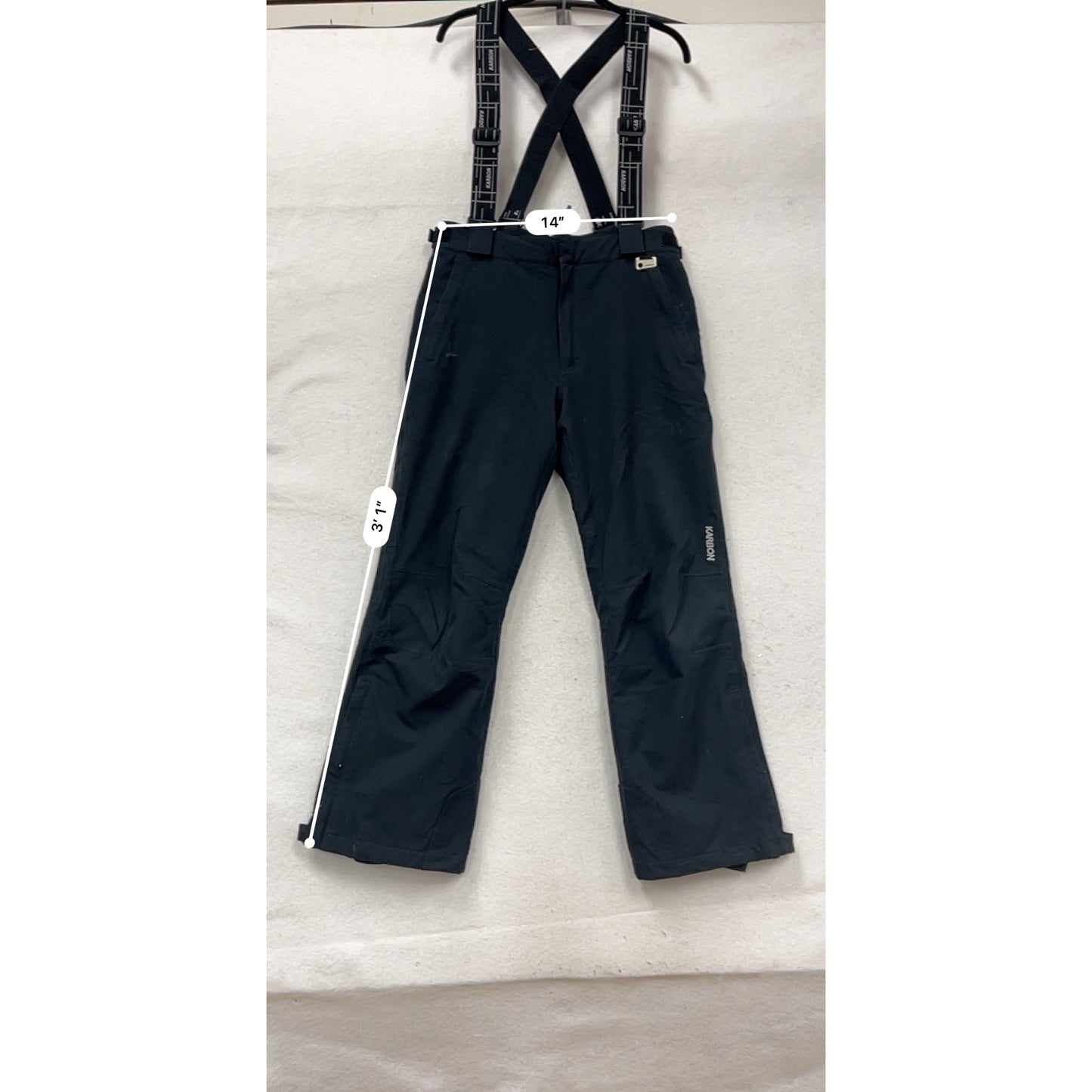 Karbon Ski Pants Size L With Suspenders Black #622A