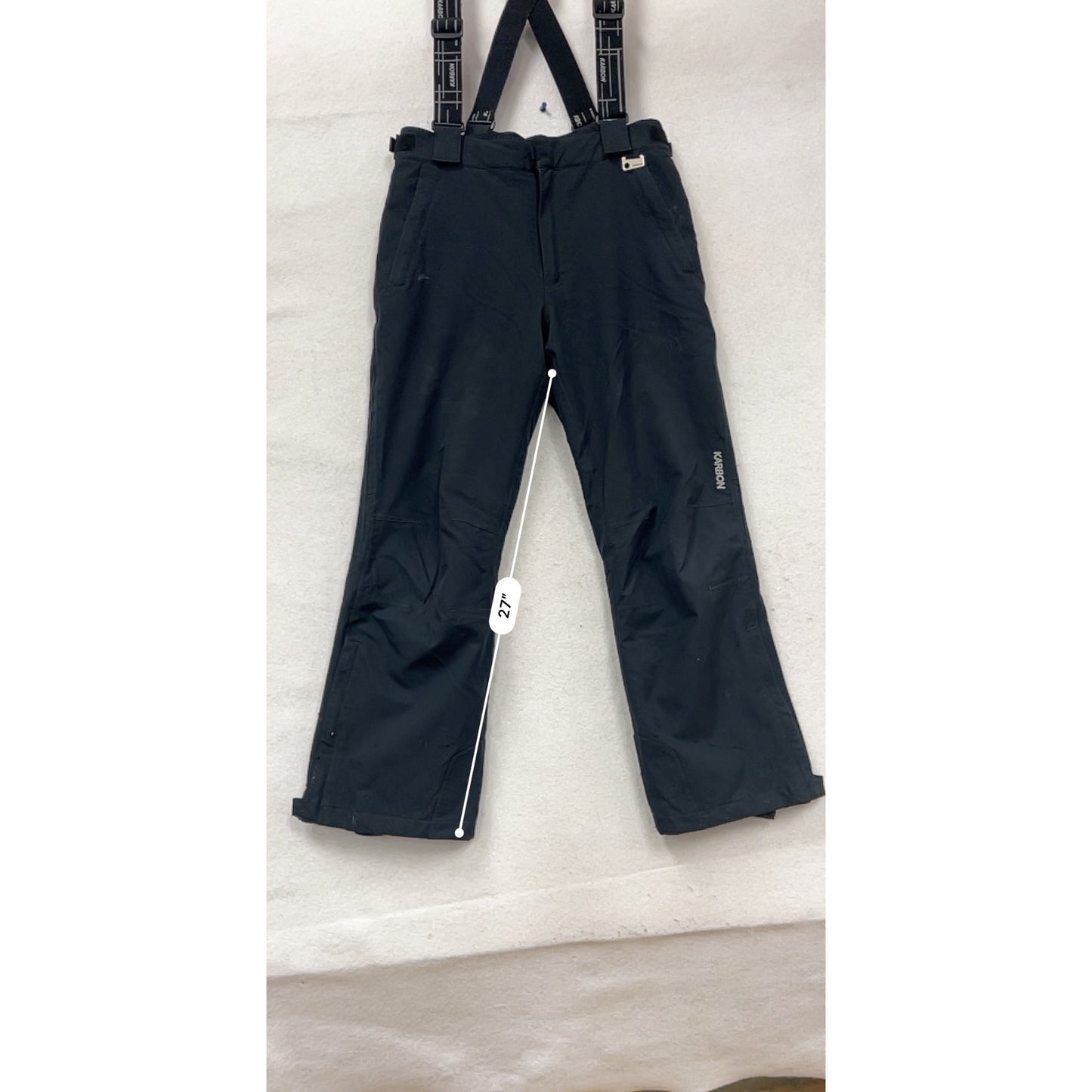 Karbon Ski Pants Size L With Suspenders Black #622A