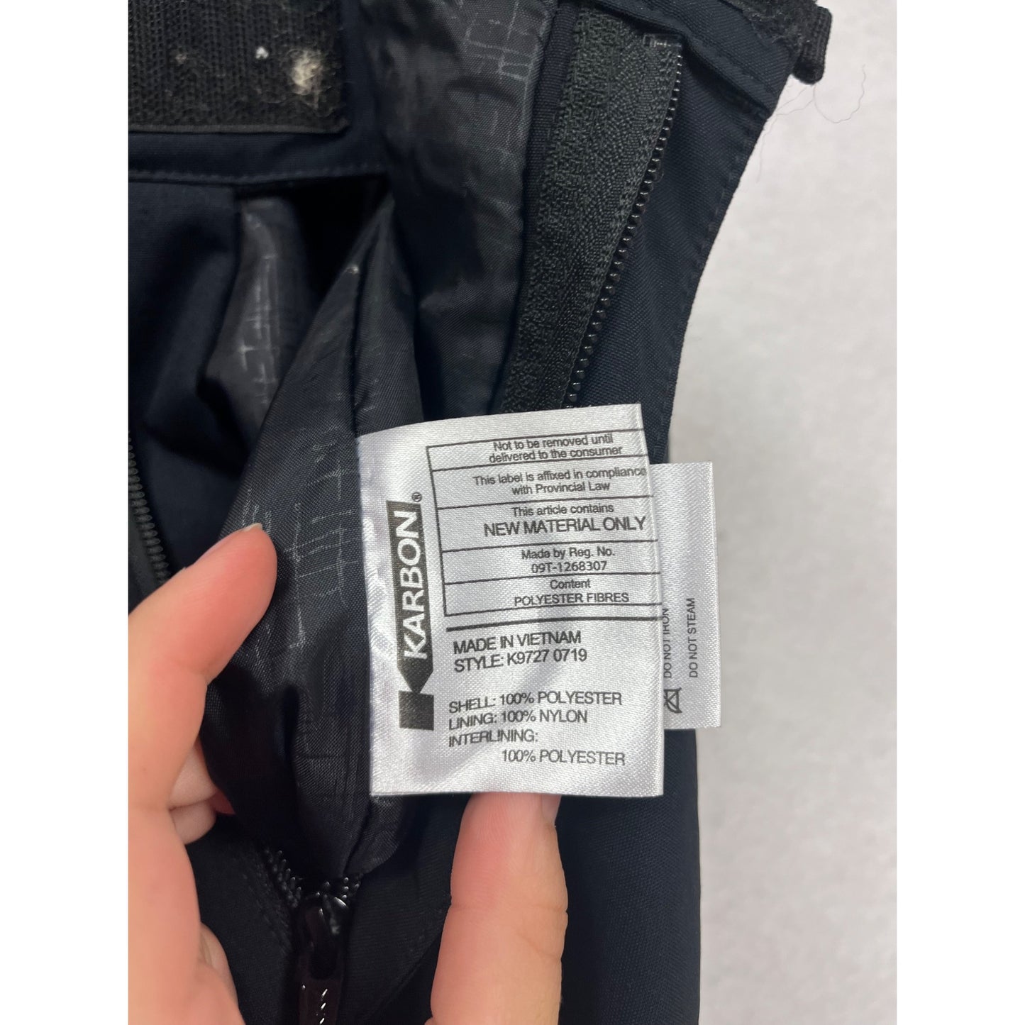 Karbon Ski Pants Size L With Suspenders Black #622A