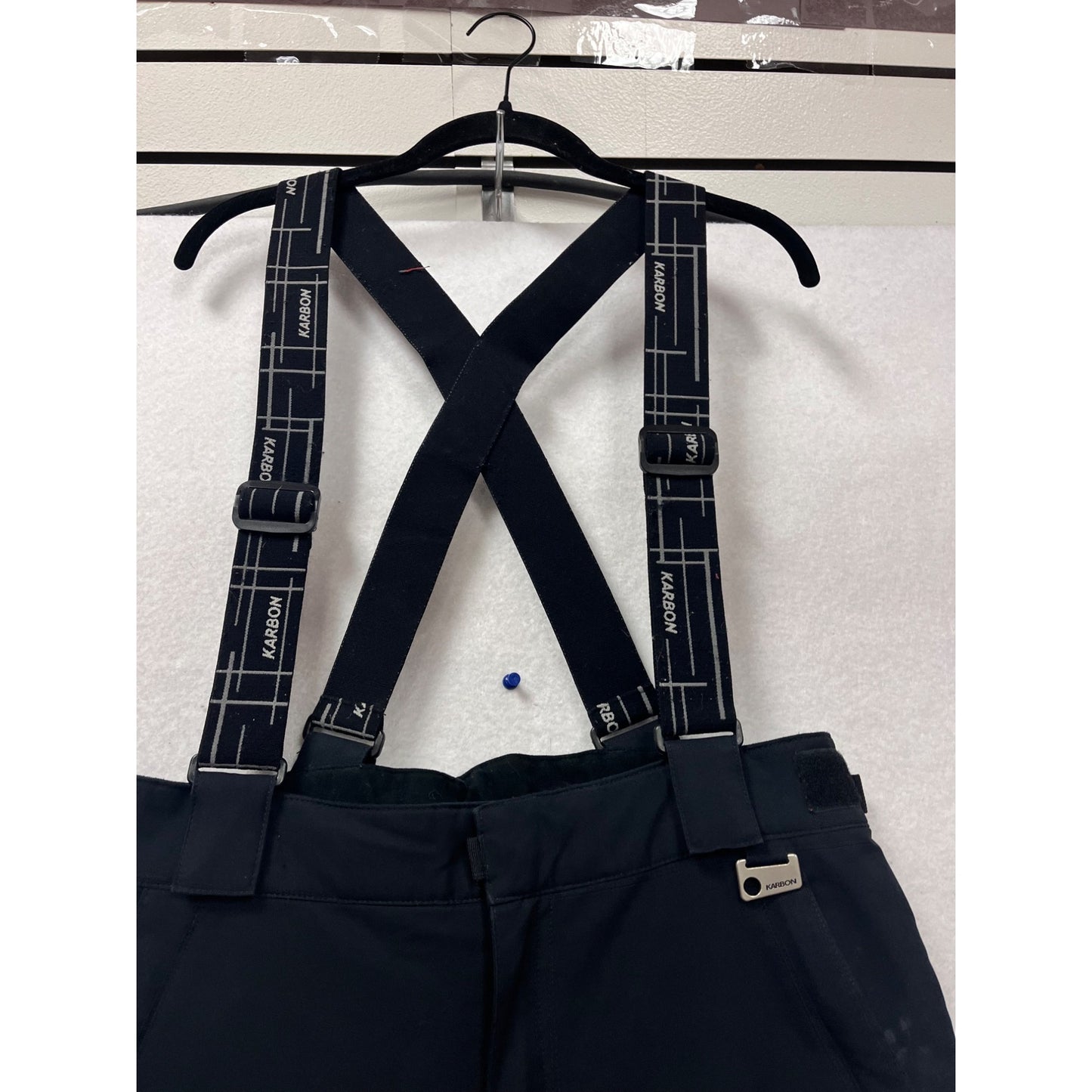 Karbon Ski Pants Size L With Suspenders Black #622A