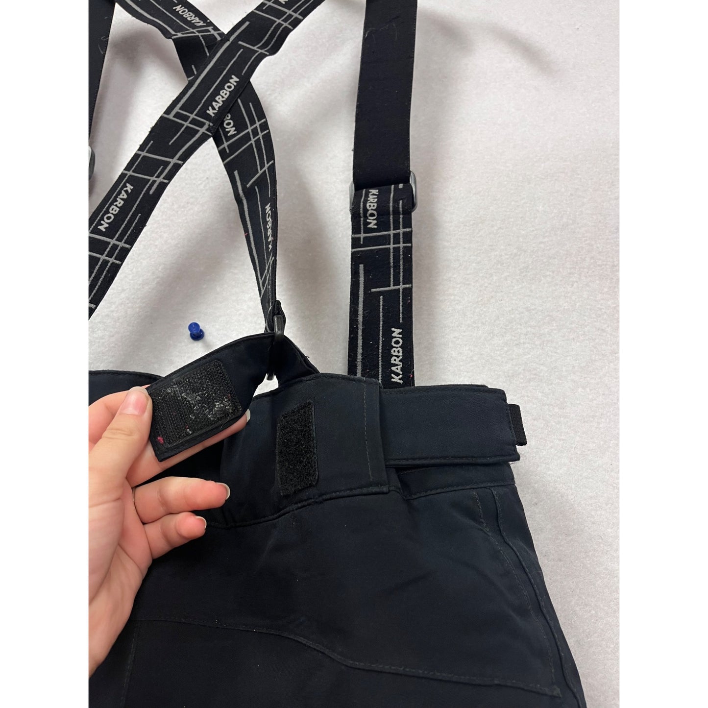 Karbon Ski Pants Size L With Suspenders Black #622A