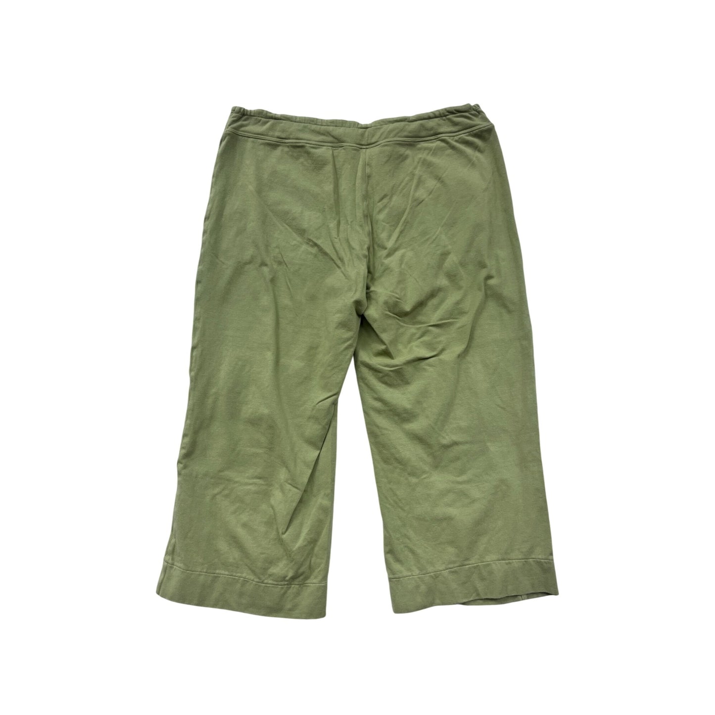 Neon Buddha Olive Green Cropped Wide-Leg Pants #8710