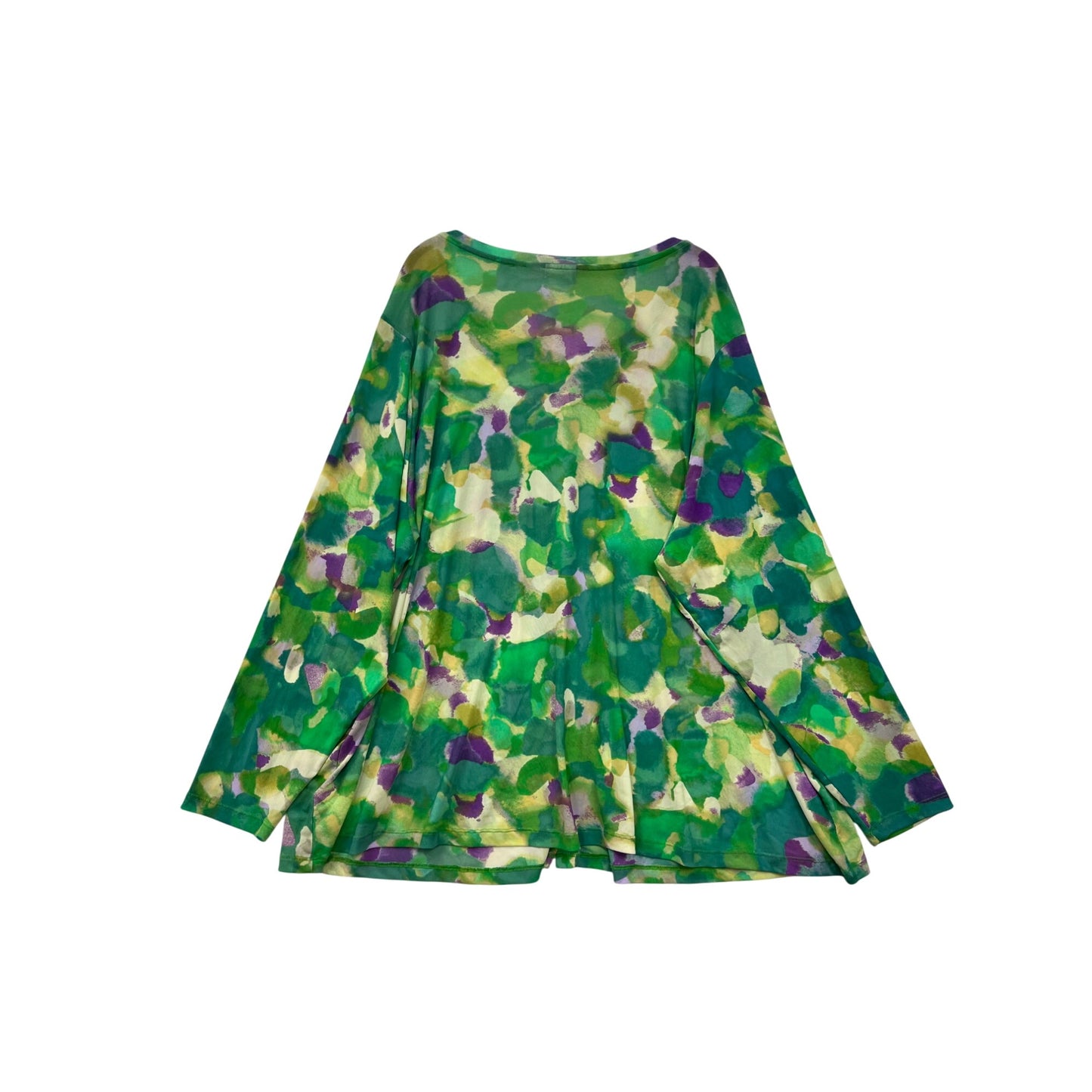 Lori Goldstein Womens Sheer Button-Front Blouse 4X #8243