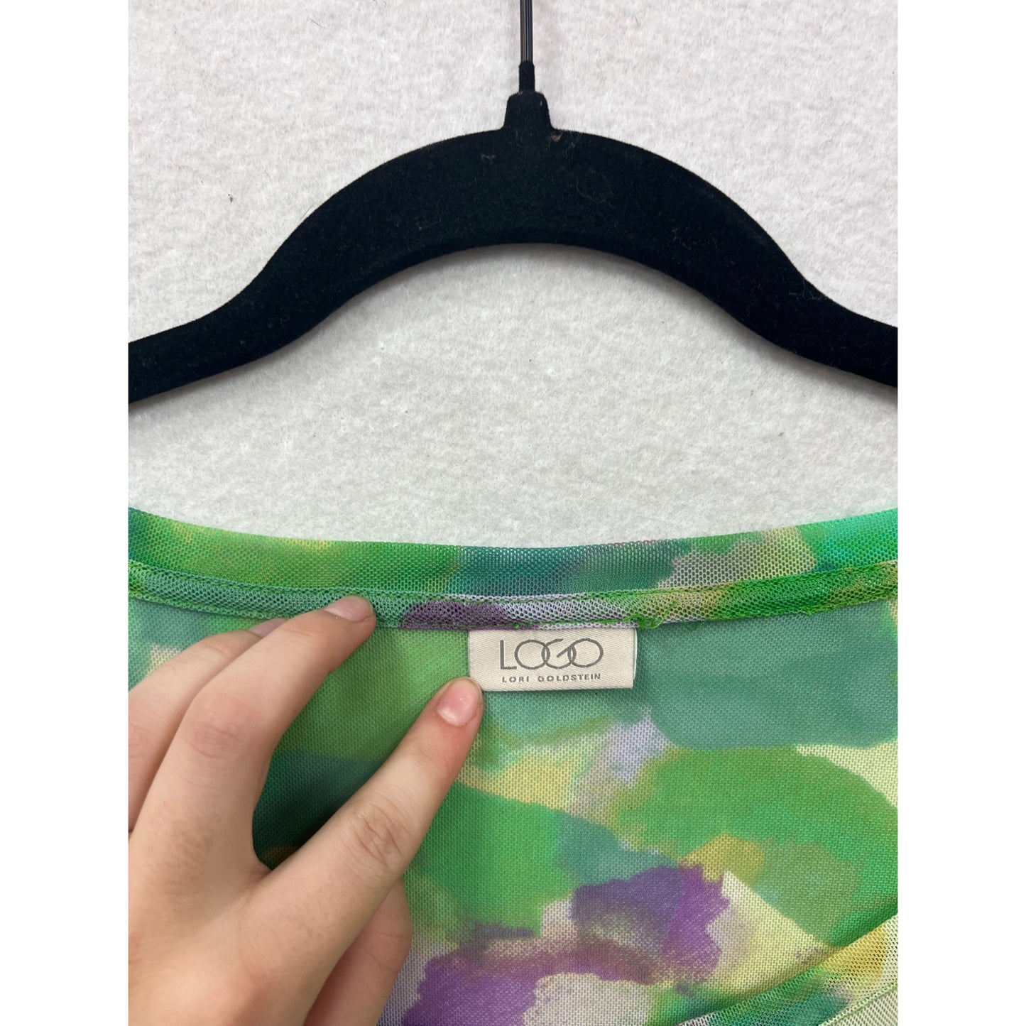 Lori Goldstein Womens Sheer Button-Front Blouse 4X #8243