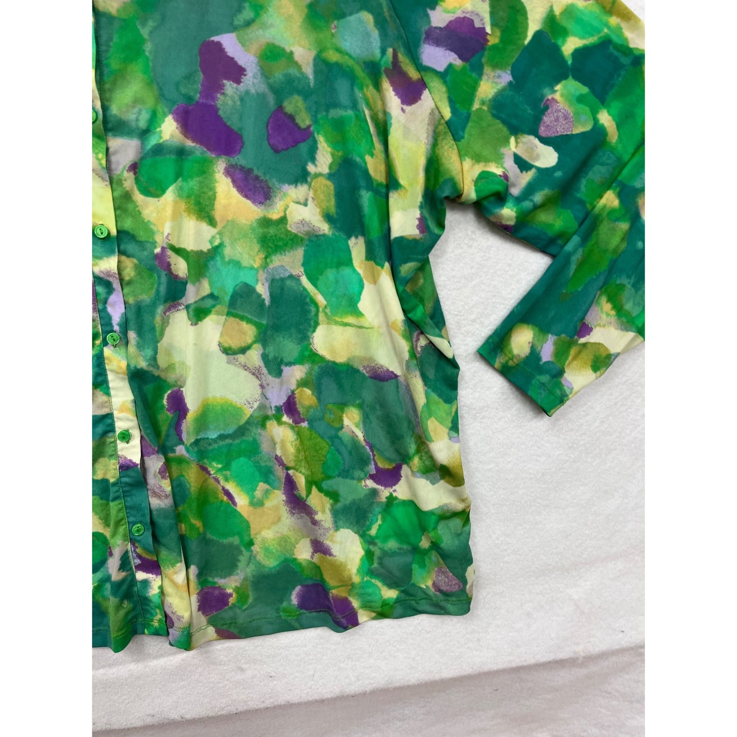 Lori Goldstein Womens Sheer Button-Front Blouse 4X #8243