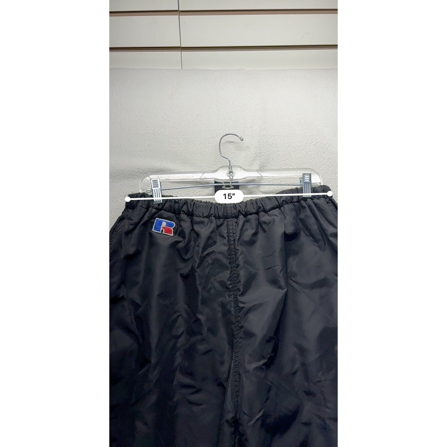 Vintage Russell Athletic Black Nylon Track Pants #7622