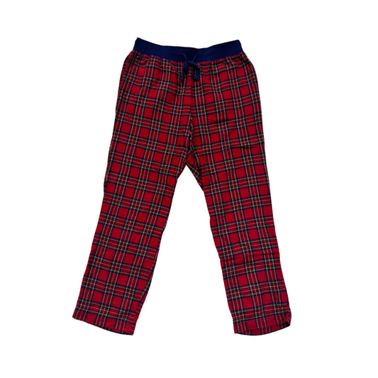 L.L.Bean Mens Red Plaid Pajama Pants S Elastic Waistband With Drawstring Comfortable Sleepwear #6864