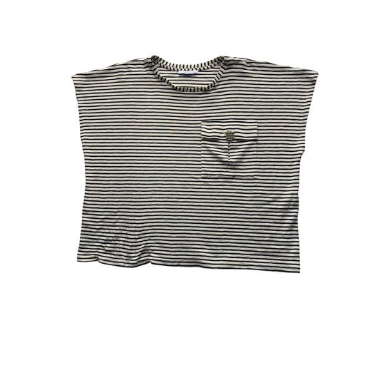 Zara Striped Black & White Pocket Tee #9311