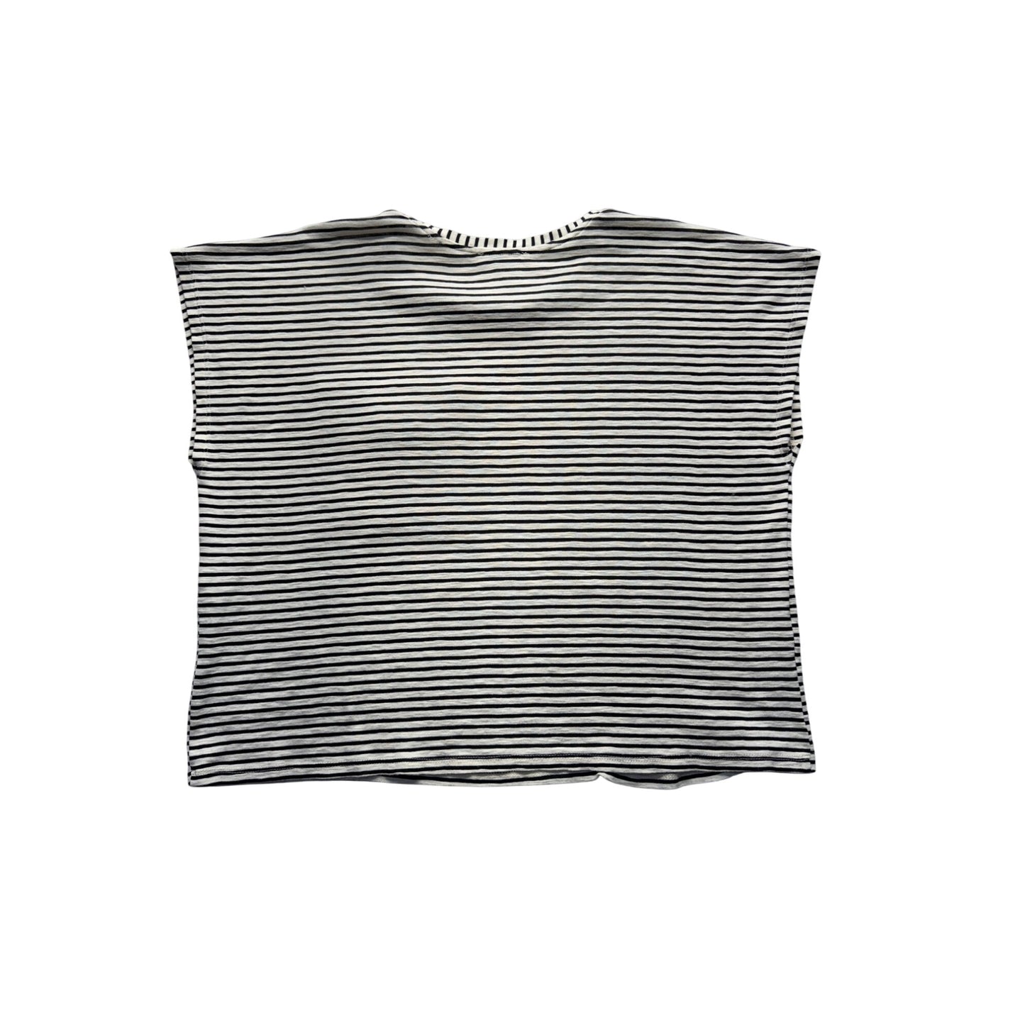 Zara Striped Black & White Pocket Tee #9311