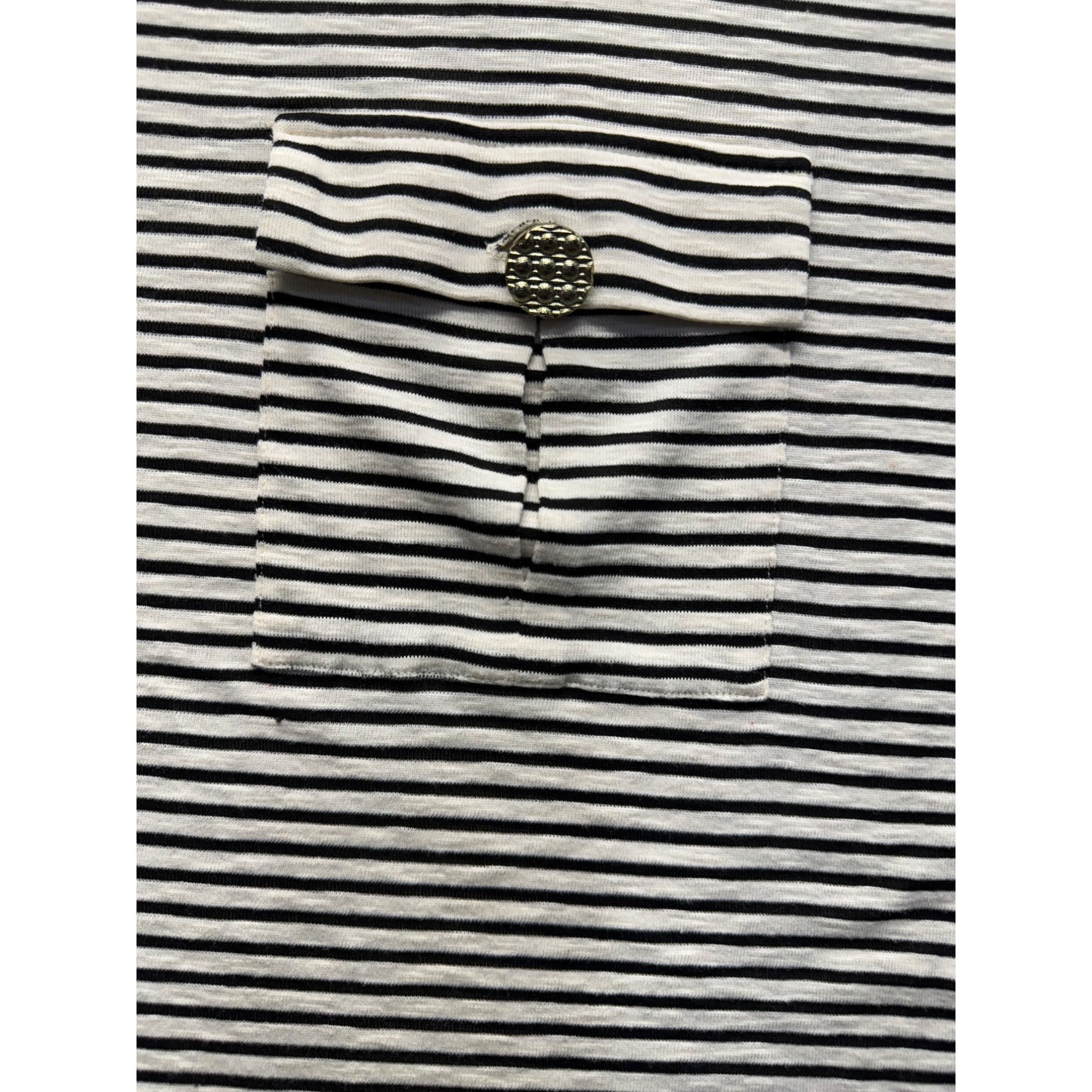 Zara Striped Black & White Pocket Tee #9311