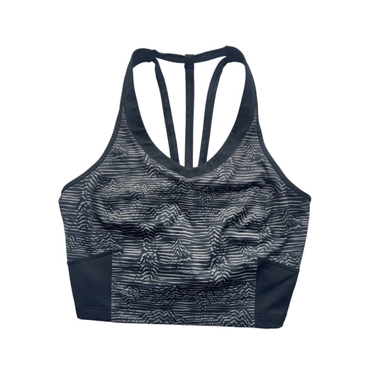 Mountain Hardwear Medium Strappy Racerback Sports Bra Black & Gray 4B