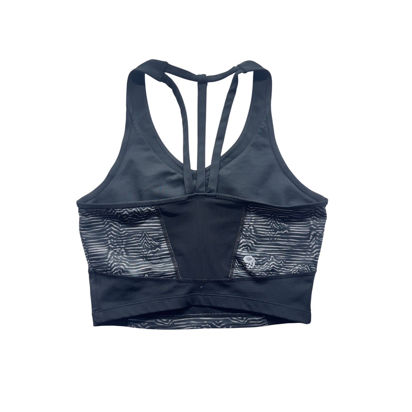 Mountain Hardwear Medium Strappy Racerback Sports Bra Black & Gray 4B