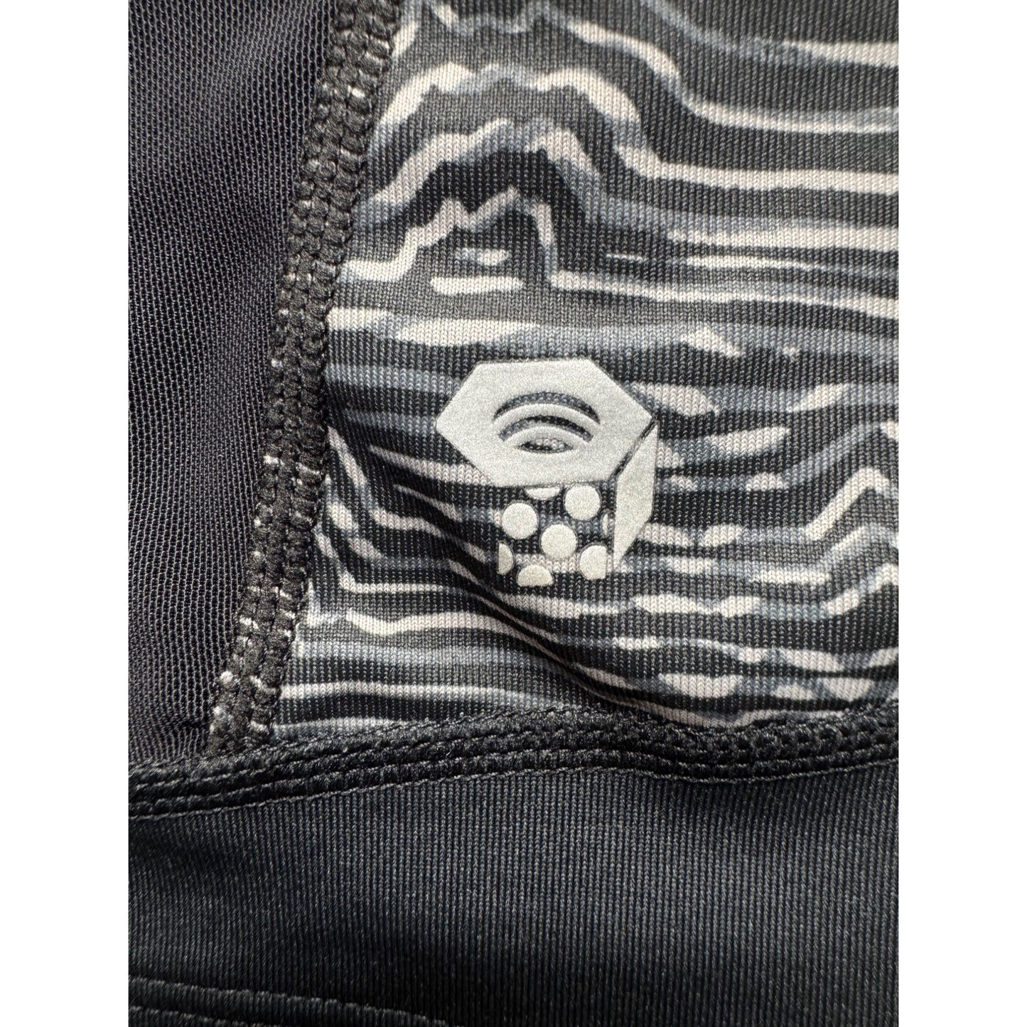 Mountain Hardwear Medium Strappy Racerback Sports Bra Black & Gray 4B
