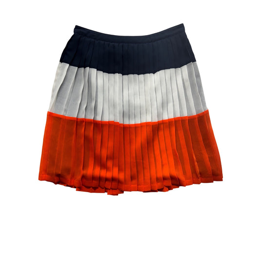 Banana Republic Color Block Pleated Skirt 0 Polyester #198B