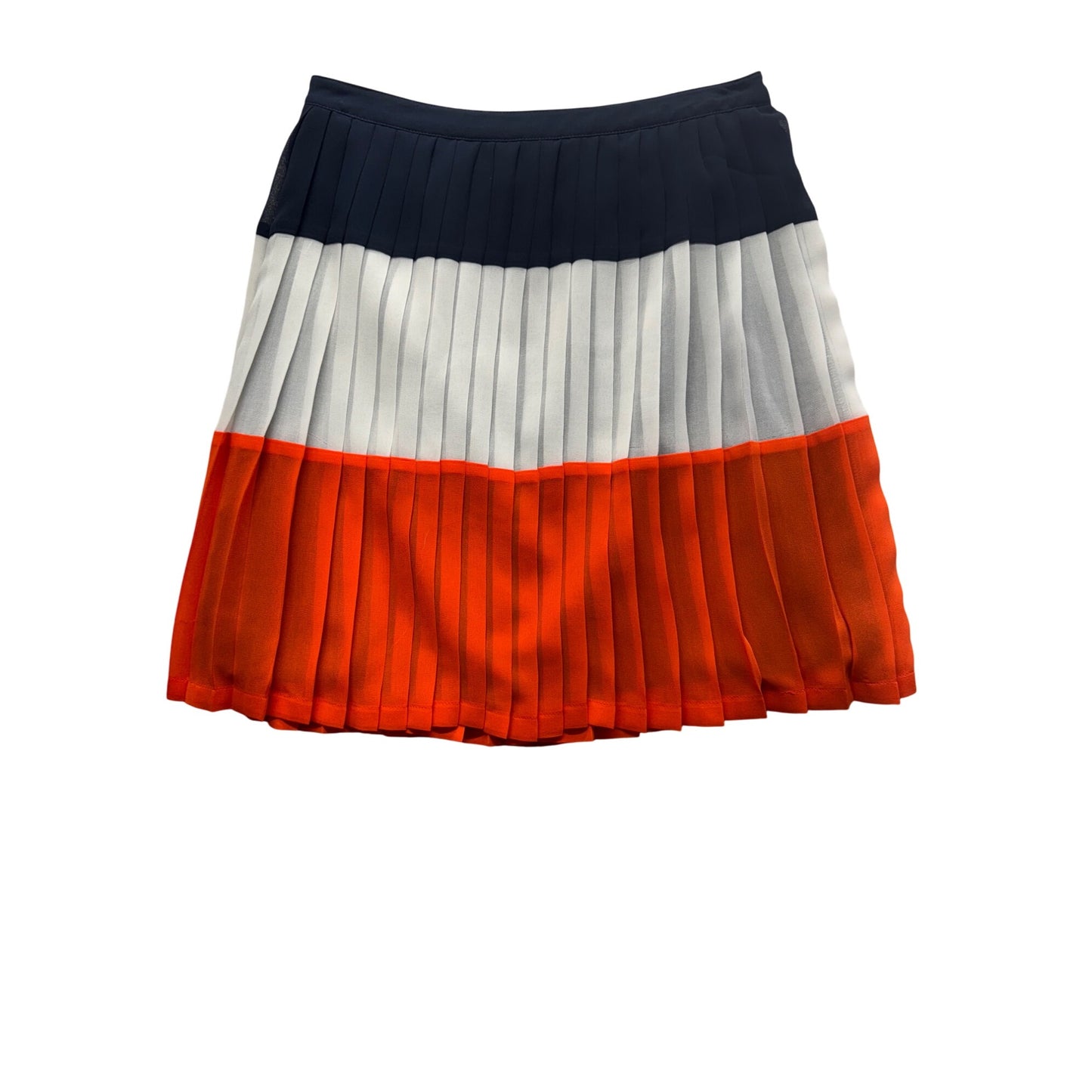 Banana Republic Color Block Pleated Skirt 0 Polyester #198B