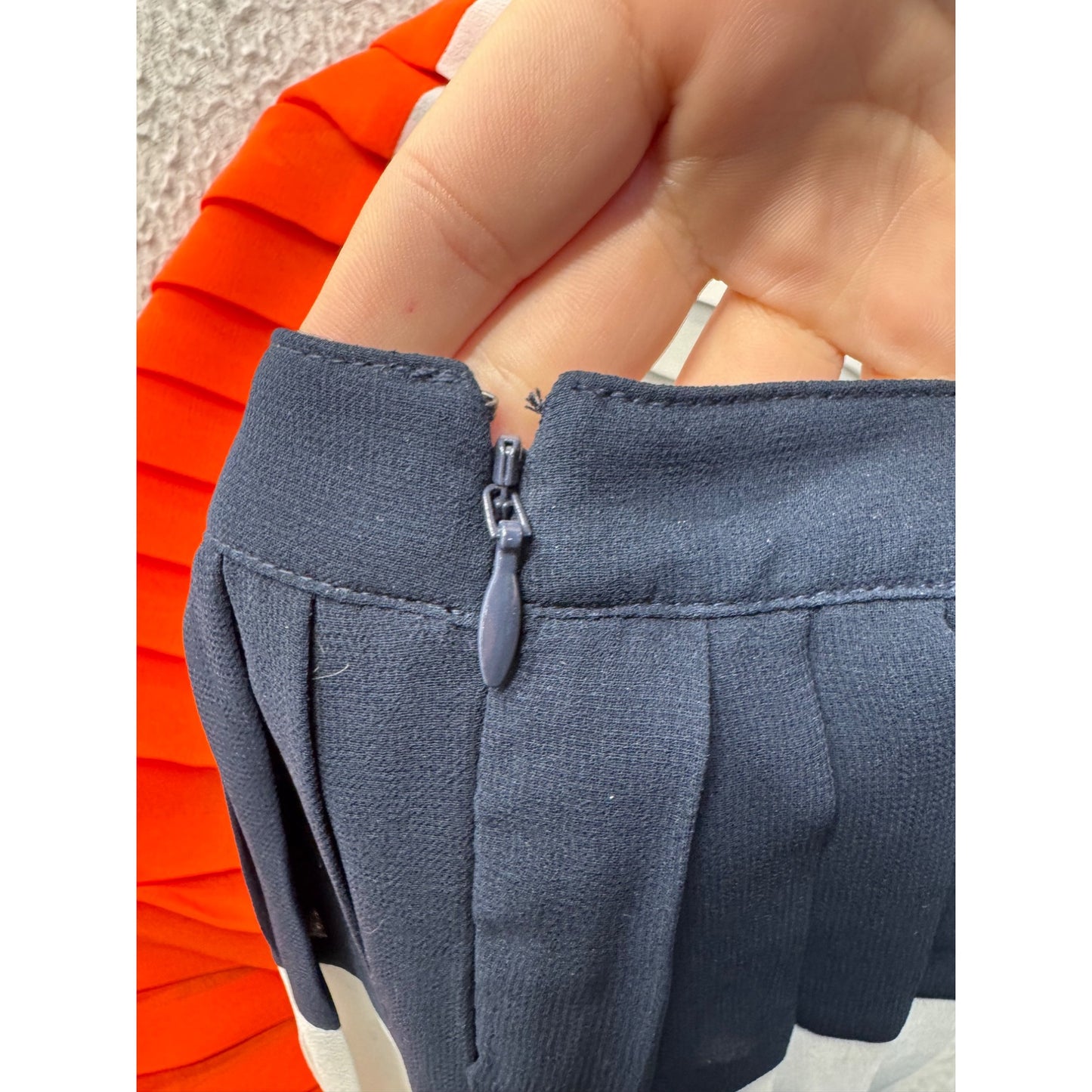 Banana Republic Color Block Pleated Skirt 0 Polyester #198B